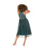 Womens/ladies Sequin Midi Dress Emerald Maya Deluxe-3