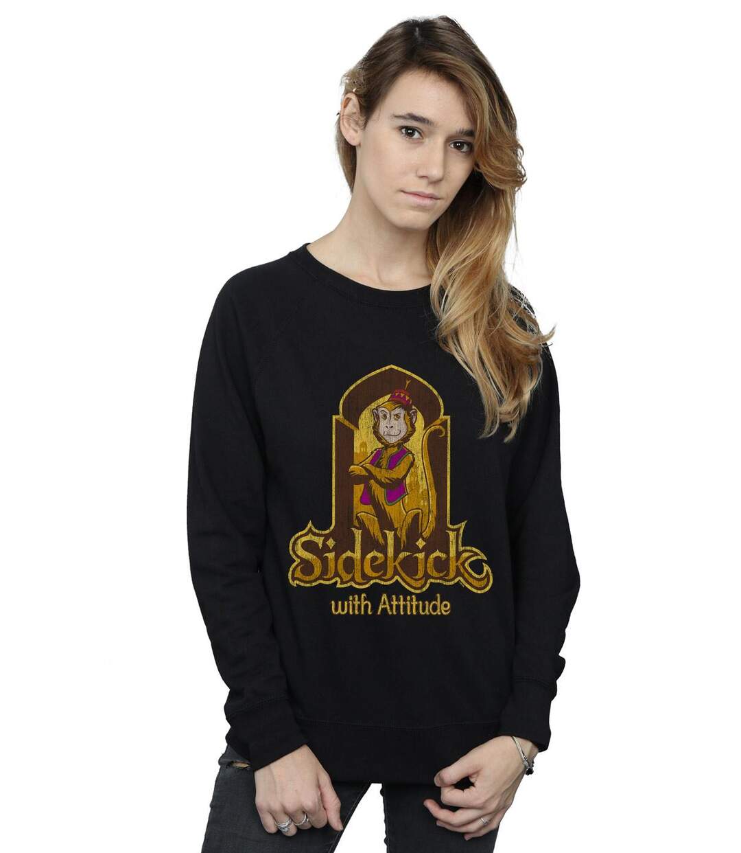 Disney - Sweat ALADDIN MOVIE ABU SIDEKICK WITH ATTITUDE - Femme (Noir) - UTBI5438-2