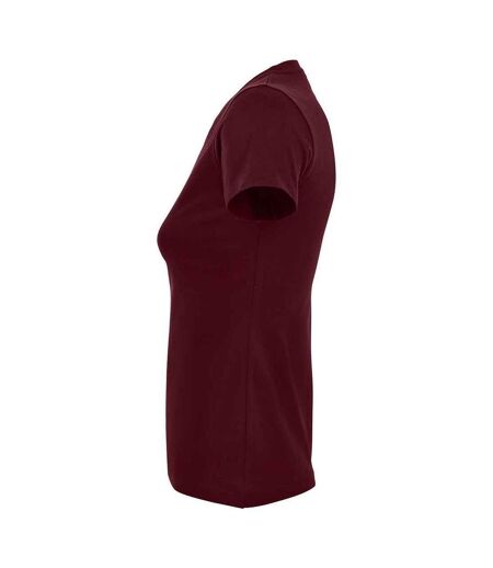 T-shirt Imperial Femme Bordeaux SOLS