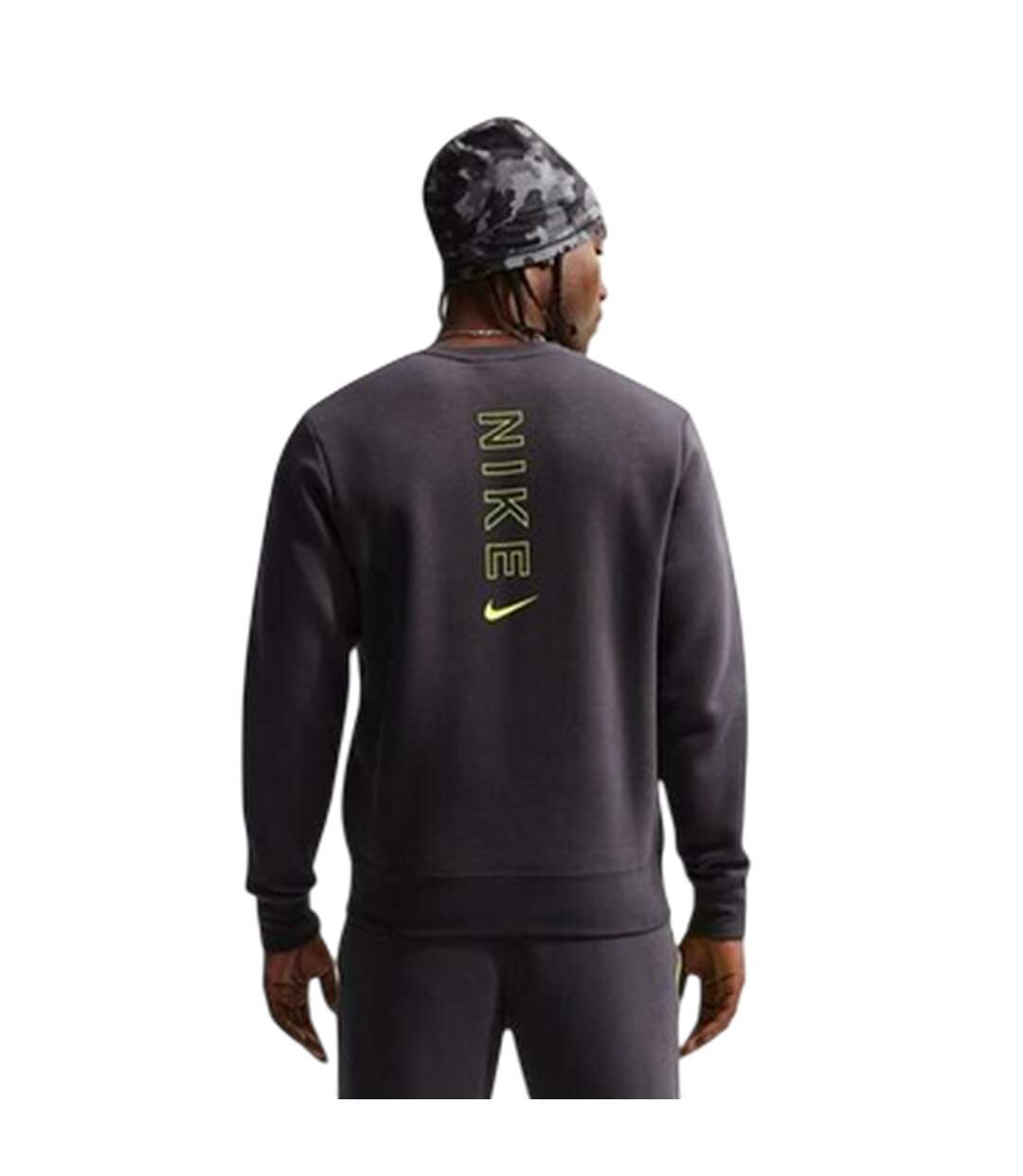 Mens City Side Logo Crew Neck Sweatshirt Grey Nike-3