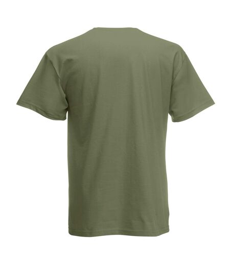 Mens Short Sleeve Casual T-Shirt (Olive Green)