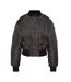 Veste bomber femme noir  schott oversize washed-1