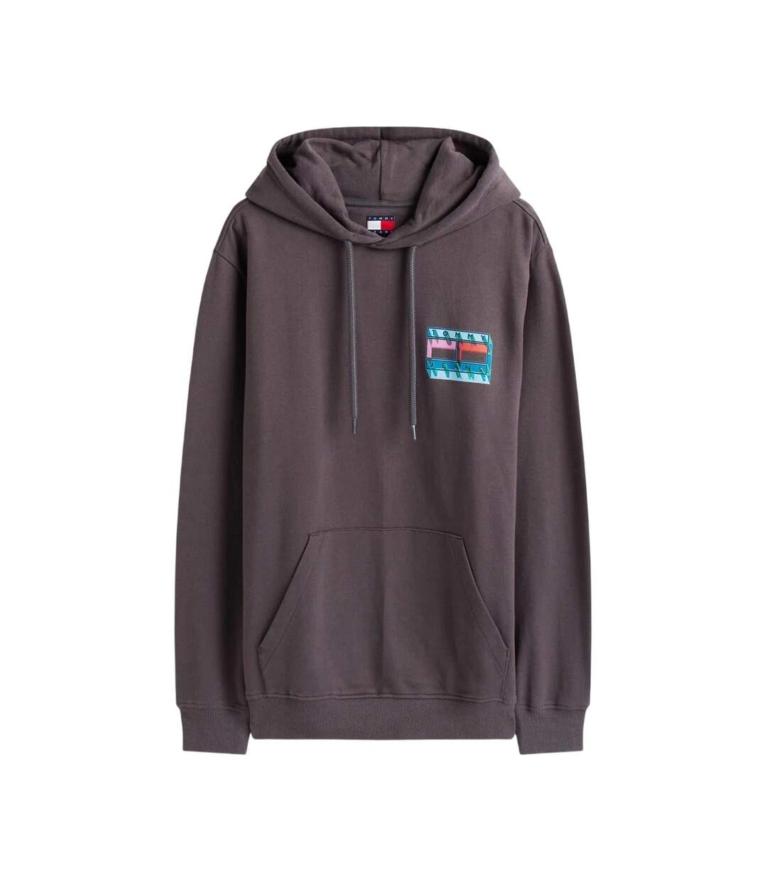 Mens Hoodie Washed Black Tommy Jeans-2
