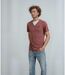 Tee-shirt homme orange col V 100 % coton - moderne et facile à  porter au quotidien-3