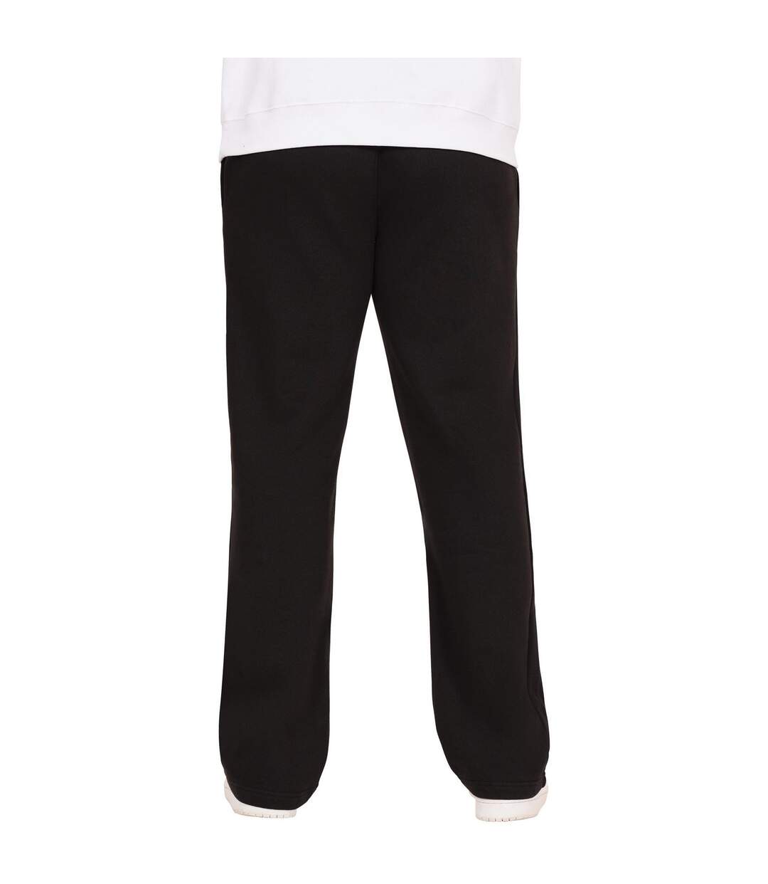 Mens blended core ringspun cotton relaxed fit jogging bottoms black Casual Classics-2