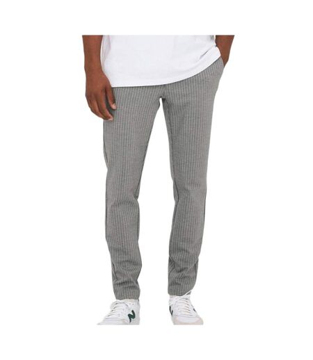 Pantalon rayures gris/blanc homme only & sons stripe 3727