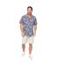 Chemise Manches Courtes Motif/style Imprimé Palmier Arecas Homme Bleu Marine Bewley & Ritch-1