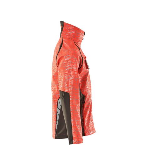 Mens Accelerate Safe Soft Shell Jacket Hi Vis Red Dark Anthracite Mascot