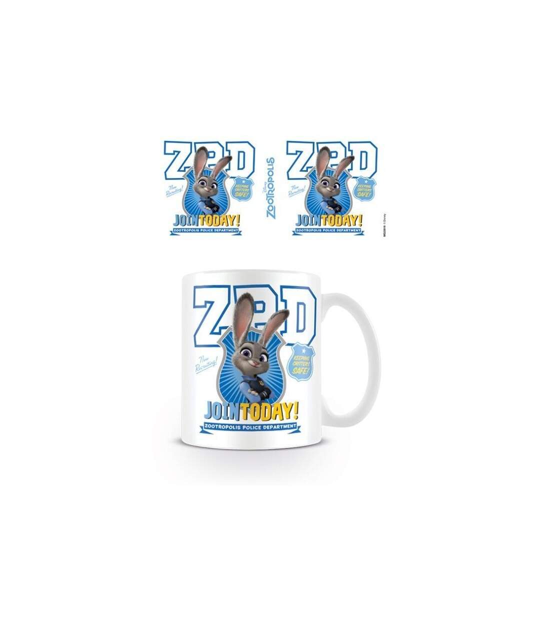 Zootropolis Mug ZPD (Blanc/Bleu/Jaune) (Taille unique) - UTPM2772