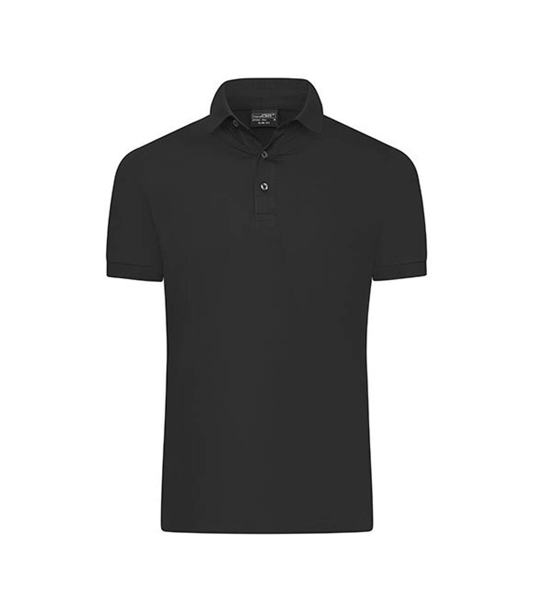 Polo Mercerised Homme Noir James And Nicholson-1