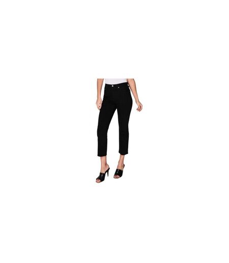 Womens/ladies Cotton Cropped Ankle Grazer Jeans Black Levis