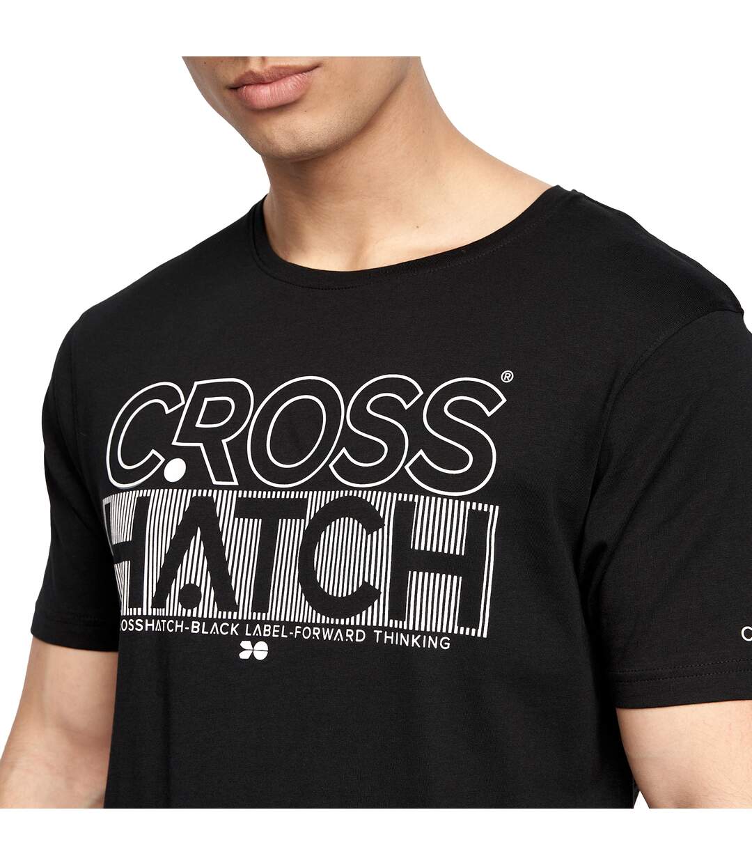 Pack of 2  Mens arnio t-shirt  black/white Crosshatch-2