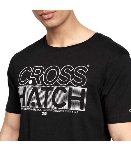 Pack of 2  Mens arnio t-shirt  black/white Crosshatch