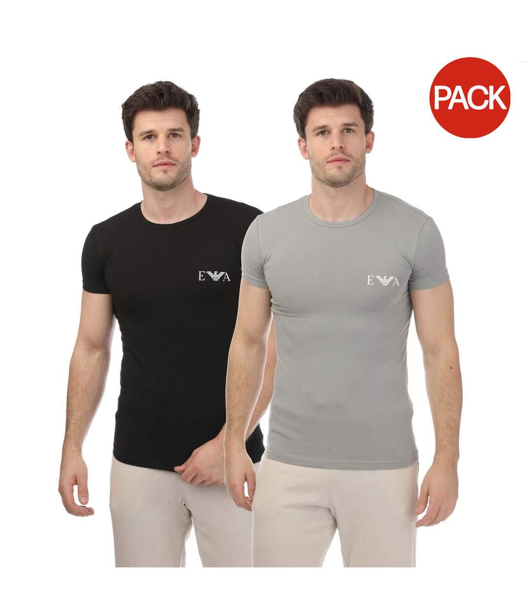 T-shirts homme gris / noir Emporio Armani-1