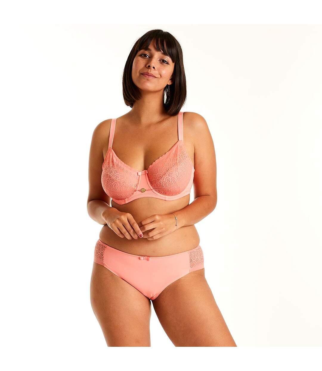 Soutien-gorge à armatures rose Gaufrette-3