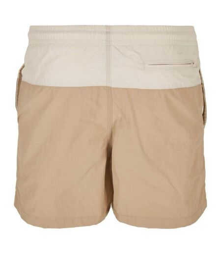 Short De Bain Motif/style Bloc Homme Beige Blanc Cassé Urban Classics