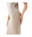 Jupe Longue Motif/style Colonne Femme Beige Gris Missy Empire-4