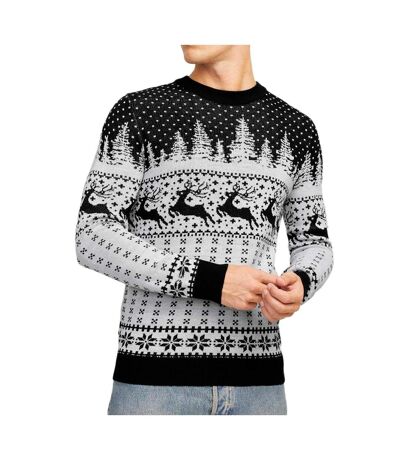 Pull de noël marine/blanc homme jack & jones gabriel - l