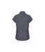 Russell Collection Ladies Cap Sleeve Polycotton Easy Care Fitted Poplin Shirt (Convoy Grey) - UTBC1019