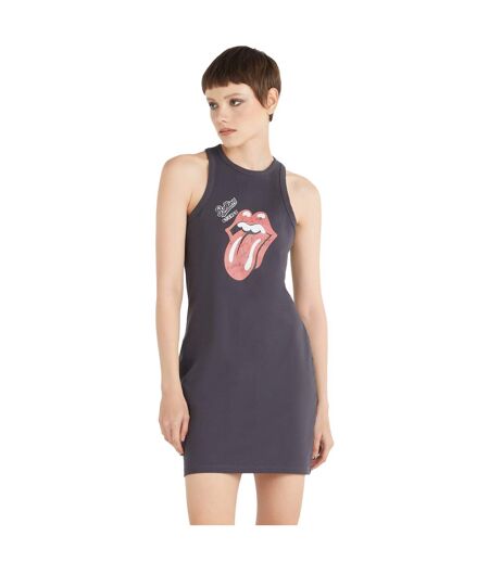 Amplified Womens/Ladies Autographs The Rolling Stones Slim Sleeveless Dress (Charcoal) - UTGD1123