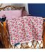 Ensemble plaid + doudou sucette polyester collection DUO BOH'AIME rose 2 pièces-3