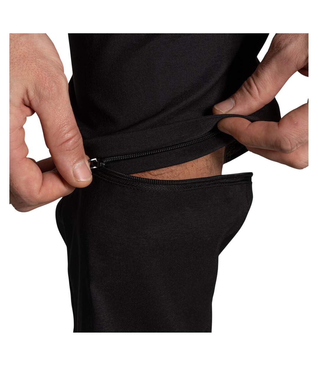 Pantalon Uni À Taille Mi-haute Semi-élastiquée 2-en-1 Kiwi Pro Homme Noir Craghoppers-4