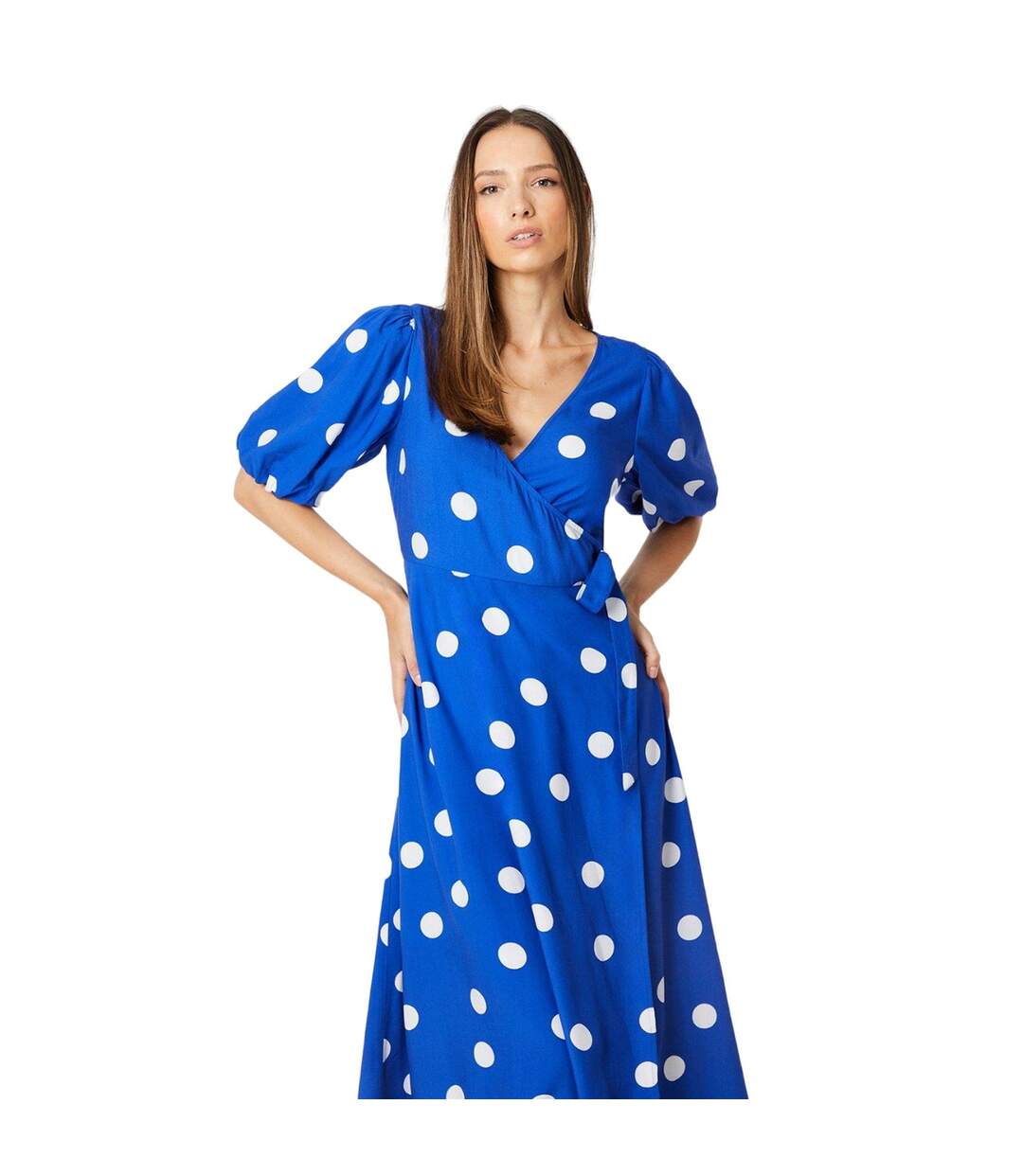 Robe mi-longue femme bleu Dorothy Perkins-3