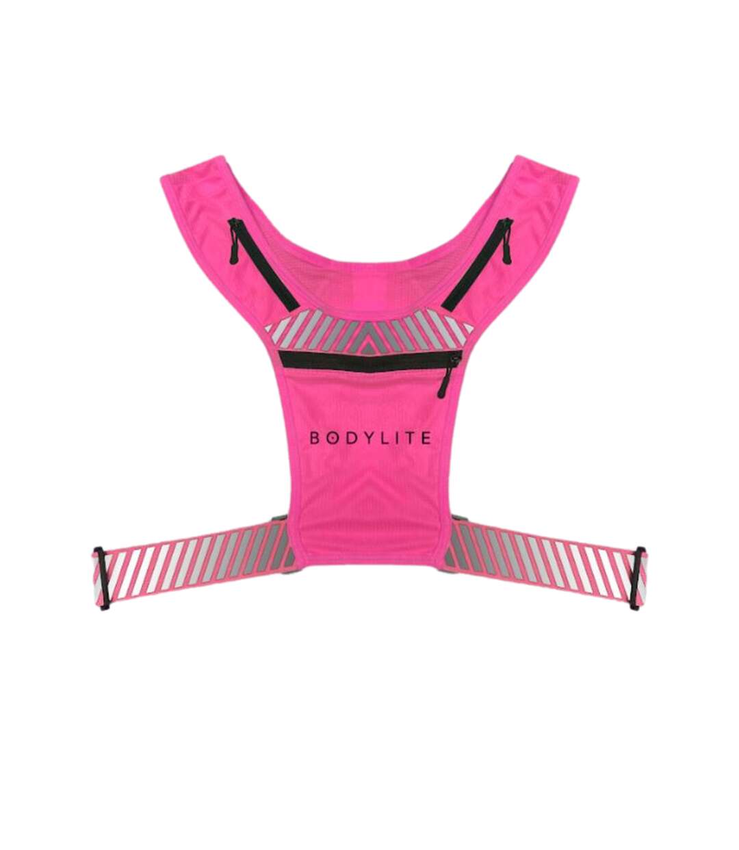 Gilet de course porte-téléphone taille unique rose néon Bodylite Gear