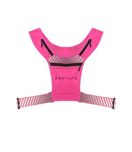 Gilet de course porte-téléphone taille unique rose néon Bodylite Gear