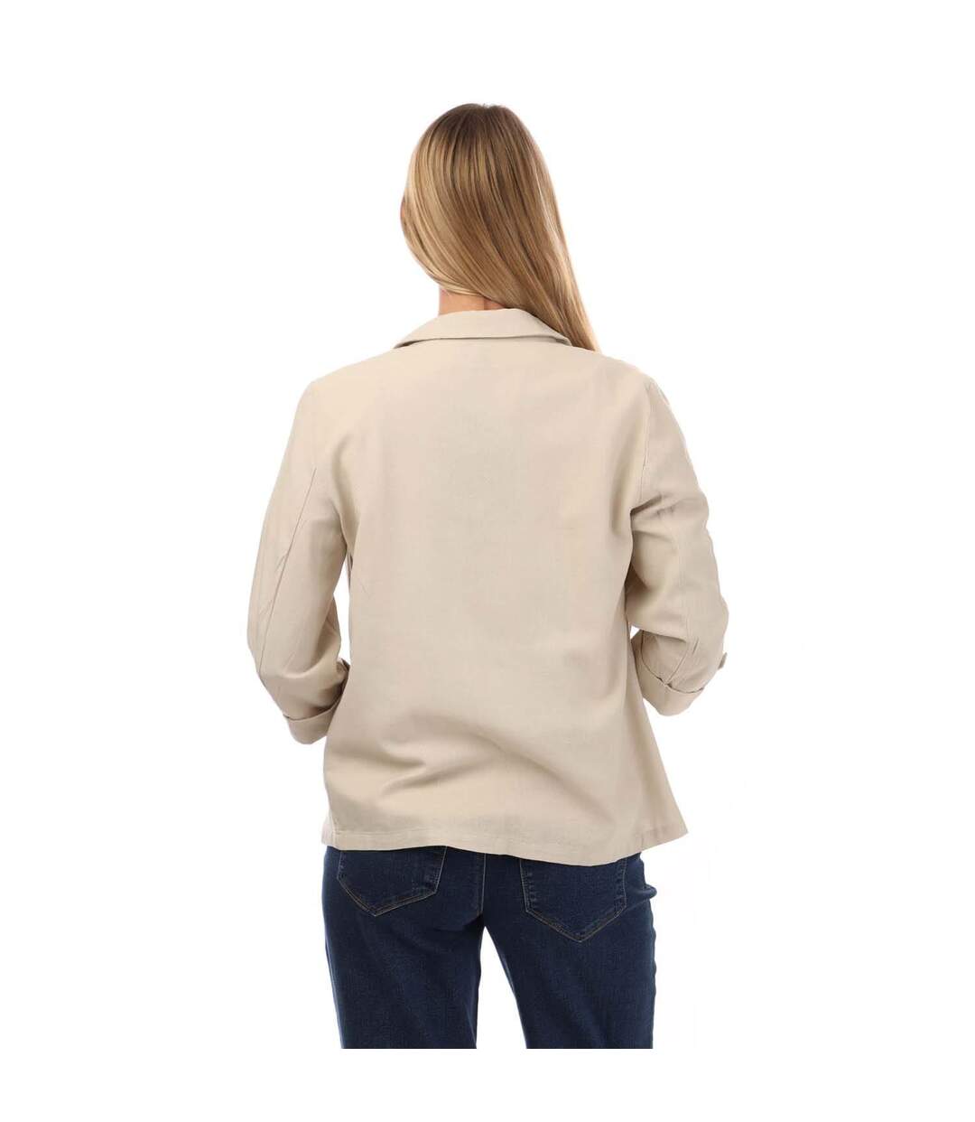 Womens/ladies Jesmilo Linen Blend Loose Blazer Natural Vero Moda-3