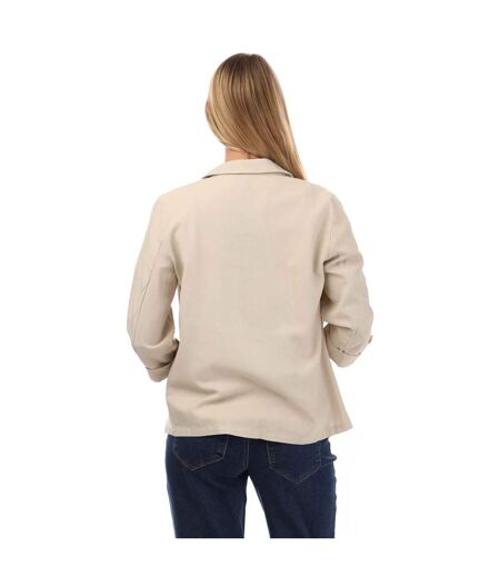 Womens/ladies Jesmilo Linen Blend Loose Blazer Natural Vero Moda