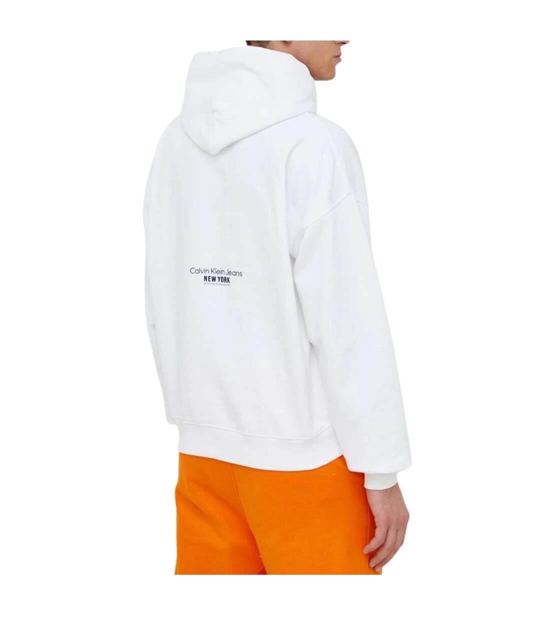 Sweat À Capuche Homme Blanc Vif Calvin Klein-2