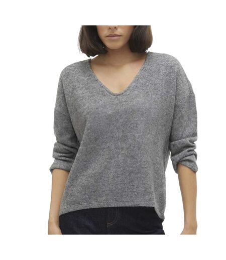 Pull gris femme vero moda blis - l