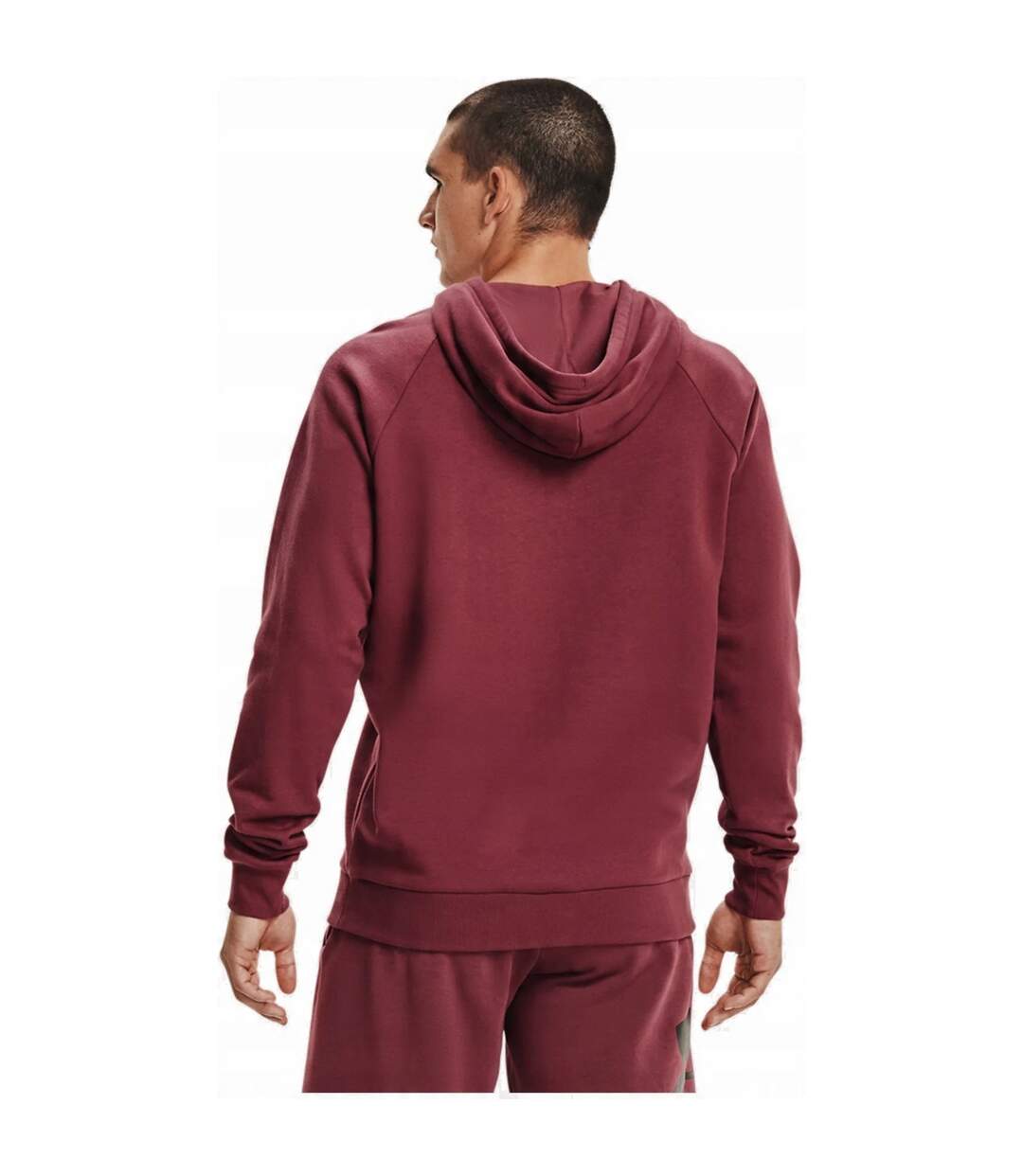 Sweat À Capuche Entraînement Style Gros Logo Rival Homme Rouge Foncé Under Armour-4