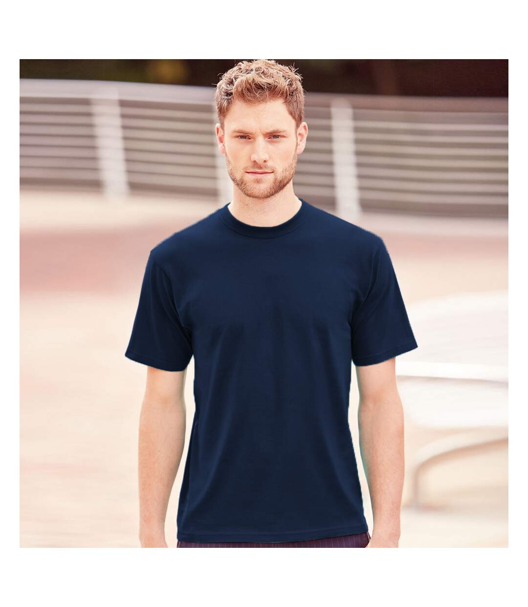 T-shirt à manches courtes homme bleu marine Russell