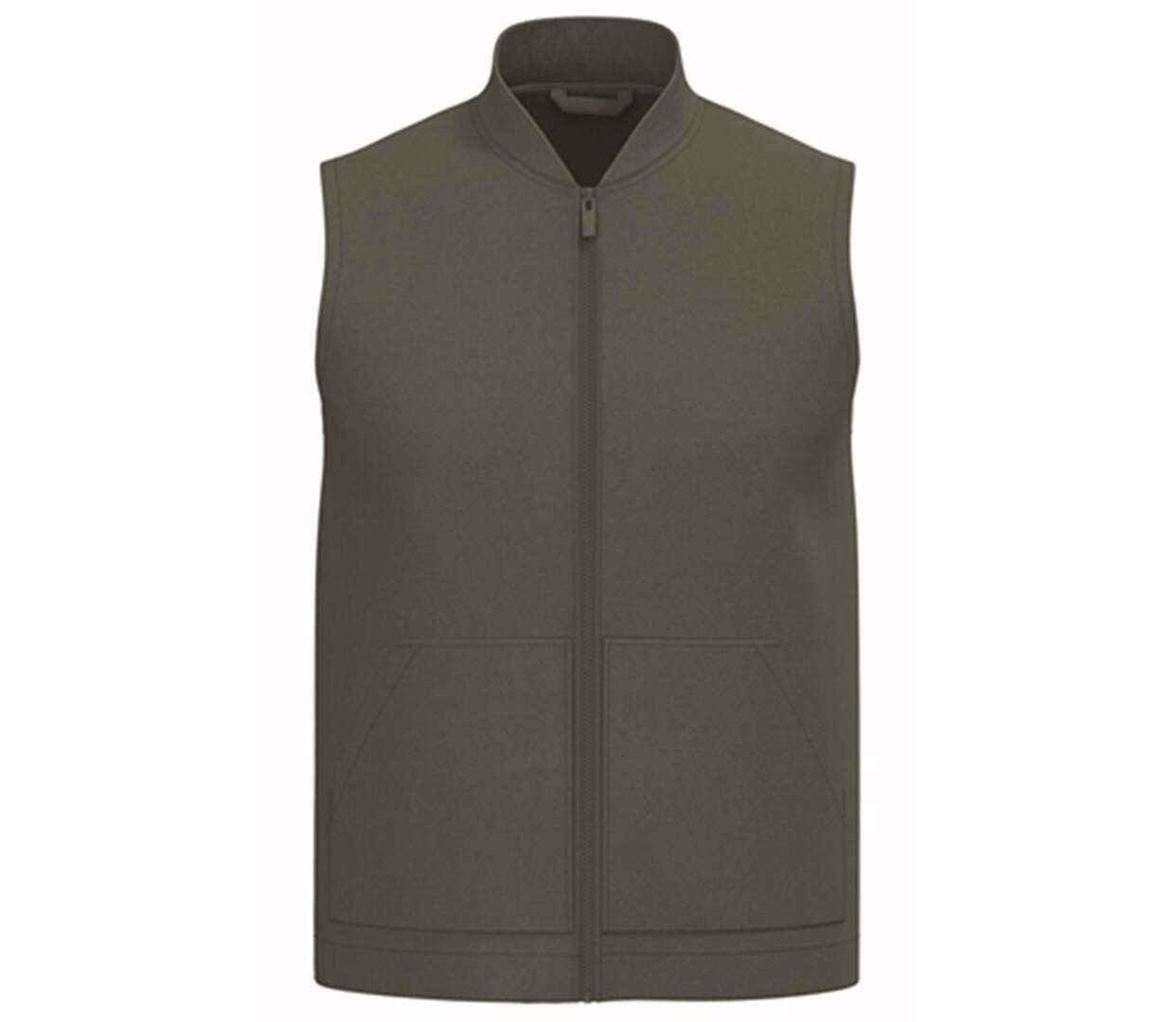 Bodywarmer rembourré à col teddy - Unisexe - PAT623 - vert kaki-1