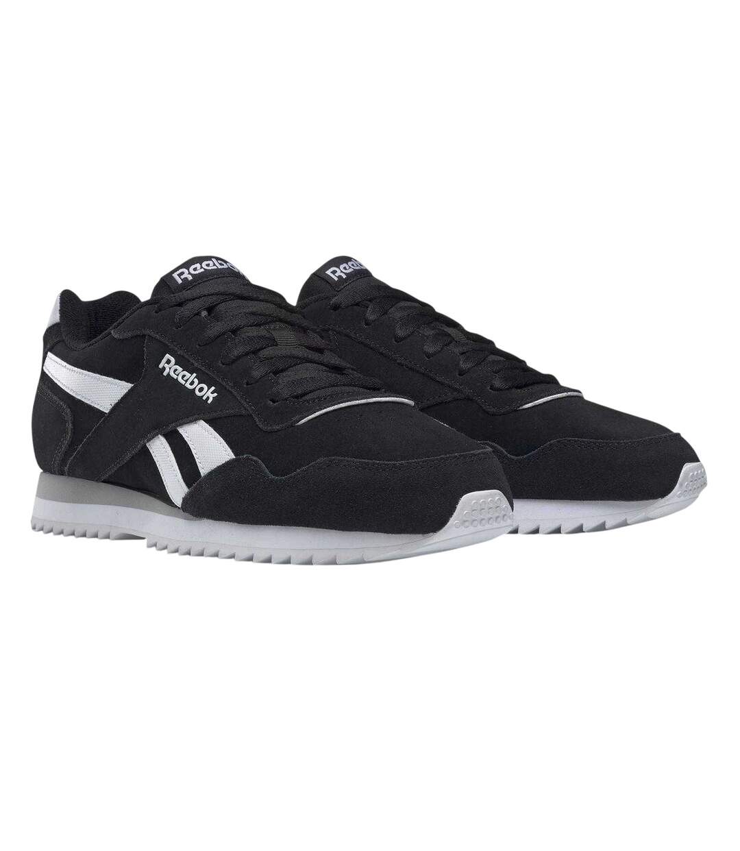 Mens Royal Glide Ripple Suede Trainers Black White Reebok-3
