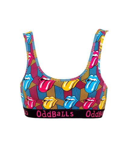 OddBalls Womens/Ladies Retro The Rolling Stones Bralette (Multicolored) - UTOB195