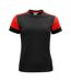 Womens/ladies T-shirt Black Red Printer PRIME-1