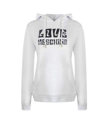 Sweat À Capuche Groovy Femme Blanc Love Moschino