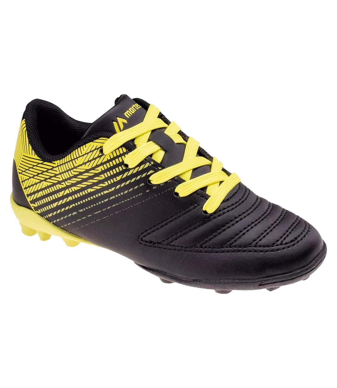 Chaussures De Foot Pour Terrain Ferme Mator Enfant Noir Vert Clair Martes Essential-1