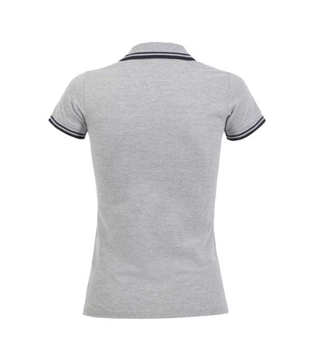 Polo Pasadena Femme Gris Chiné Bleu Marine SOLS
