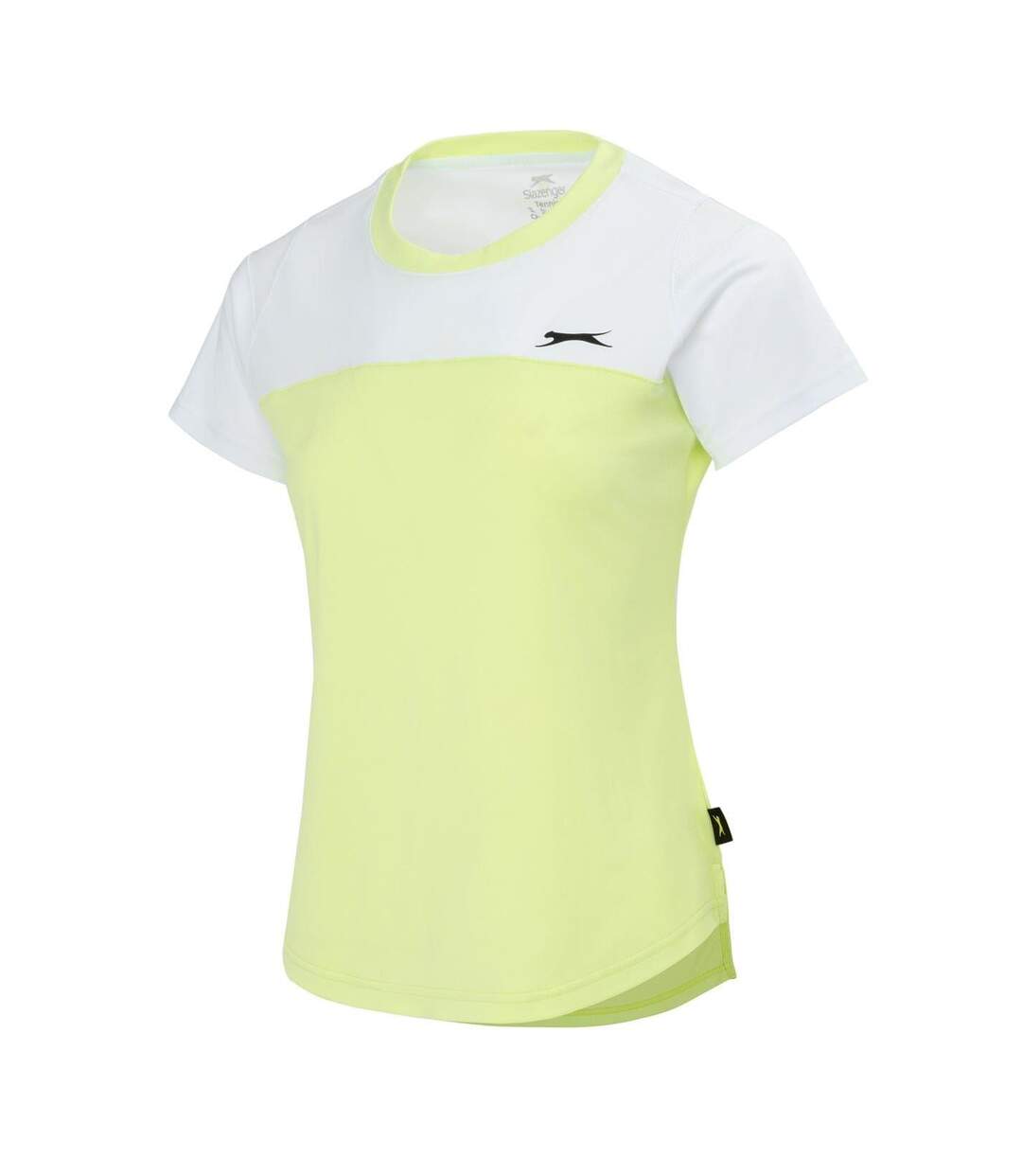 T-shirt Court Femme Blanc Vert Clair Slazenger-3