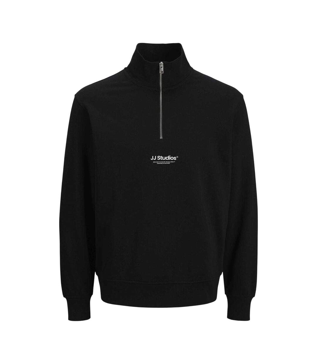 Mens Soho Quarter Zip Sweatshirt Black Jack And Jones-2