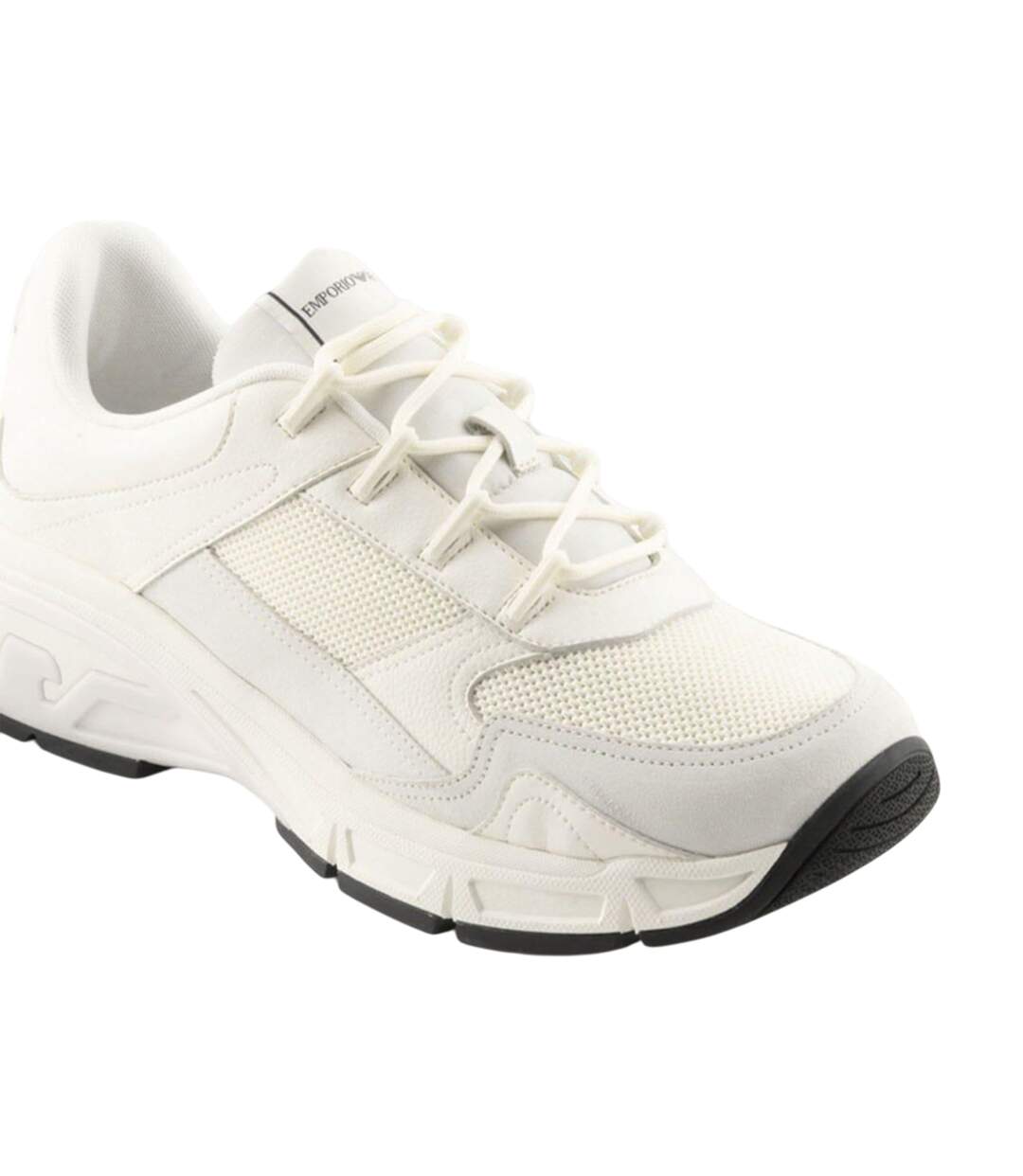 Mens Leather Trainers Off White Emporio Armani-4