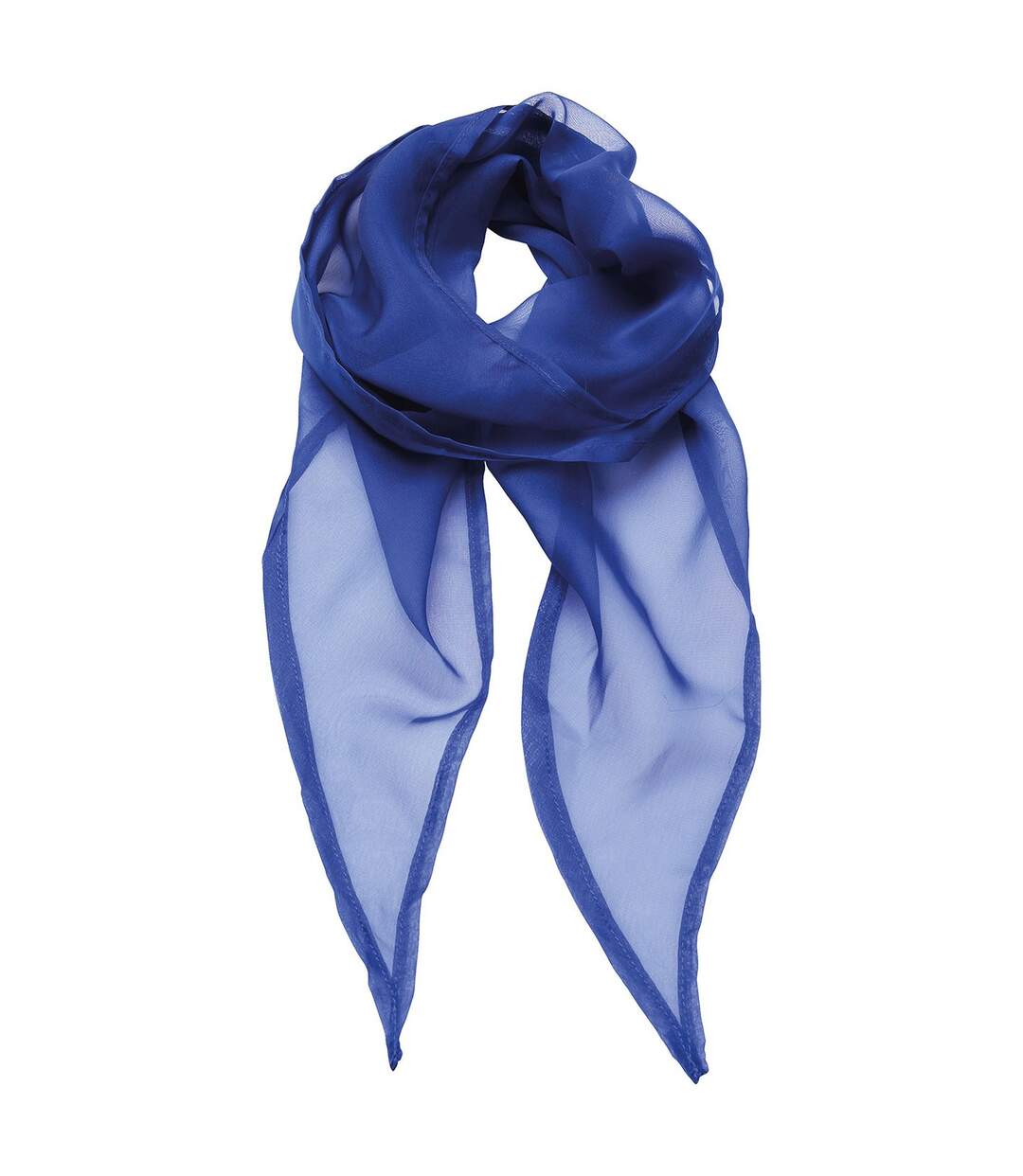 Unisex adult colours chiffon scarf one size royal blue Premier-1