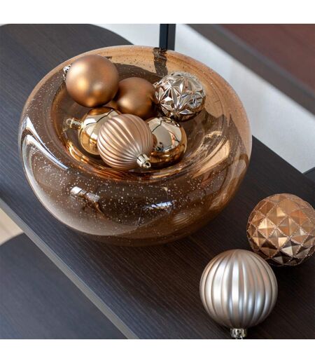 Coupelle Déco en Verre Carol 26cm Caramel