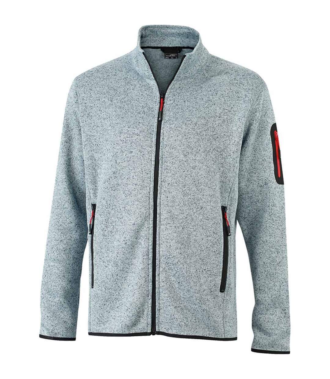 Veste zippée polaire - homme - JN762 - gris clair-1