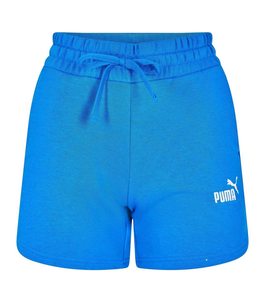 Womens/ladies Fleece Logo Shorts Pebble Grey Puma-1