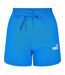 Womens/ladies Fleece Logo Shorts Pebble Grey Puma-1